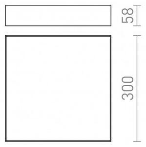 LARISA SQ 30 stropní bílá 230V LED 30W 3000K - RED - DESIGN RENDL