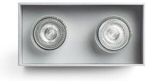 AGATE II stropní česaný hliník 230V GU10 2x35W - RED - DESIGN RENDL