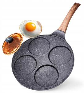 Pánev na vejce a lívance Vilde Black&Wood 26 cm granitová