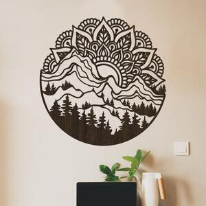 Dřevo života | Dřevěná mandala MANDALA HORY | Rozměry (cm): 40x40 | Zvolte barvu dekoru: Wenge