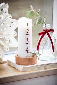 Adventní svíčka 1-4 s červenými čísly