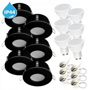 Zápustné svítidlo do koupelny podhledové IP44 + LED žárovka GU10 7W neutrální bílá