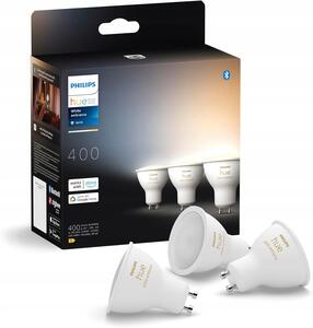 Chytrá LED žárovka Philips Hue White Ambiance GU10 Bluetooth 400 lm 3 kusy