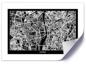 Plakát Plán města Káhira Barva rámu: Bílá, Rozměry: 100 x 70 cm