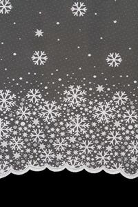 Kusová záclona Vločka - 90 x 220 cm (Hotová vánoční záclona)