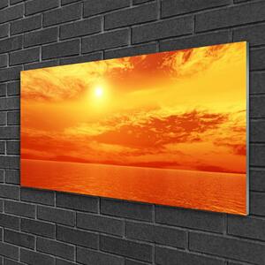 Obraz na skle Slunce Moře Krajina 125x50 cm
