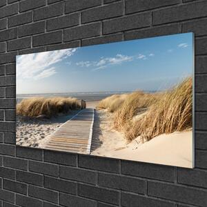 Obraz na skle Pláž Stezka Krajina 140x70 cm