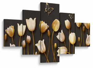 Obraz - Tulipány - abstraktní (125x70 cm)