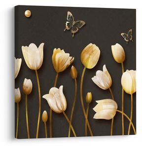 Obraz - Tulipány - abstraktní (30x30 cm)