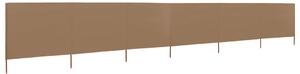 6dílná zástěna proti větru látková 800 x 160 cm taupe