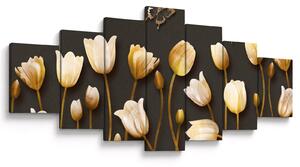 Obraz - Tulipány - abstraktní (210x100 cm)