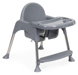 Dětská jídelní židle 2v1 KOMBICHAIR EcoToys šedá