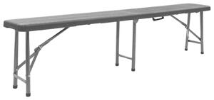 Skládací zahradní lavice 2 ks 180 cm HDPE černé