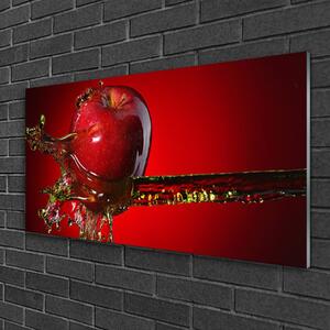 Obraz na skle Jablko Voda Kuchyně 140x70 cm