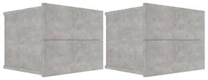 Noční stolky 2 ks betonově šedé 40 x 30 x 30 cm dřevotříska