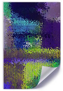 Gario Plakát Fialová abstrakce Barva rámu: Bez rámu, Velikost: 20 x 30 cm