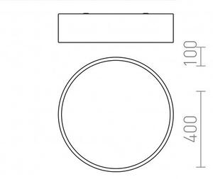 MEZZO 40 DIMM stropní bílá 230V LED LED 30W 3000K - RED - DESIGN RENDL