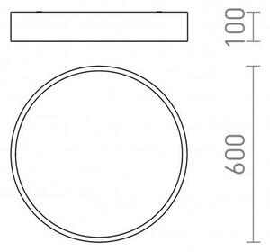 MEZZO 60 DIMM stropní černá 230V LED LED 60W 3000K - RED - DESIGN RENDL