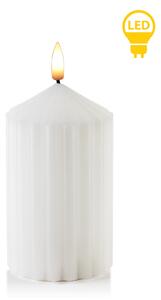 Mondex LED svíčka Idalia 7x16 cm bílá