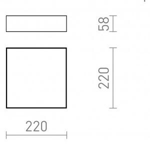 LARISA SQ 22 DIMM stropní černá 230V LED 20W 3000K - RED - DESIGN RENDL