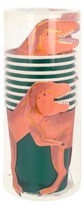 Papírové kelímky Dinosaur T-Rex 256 ml - set 8 ks