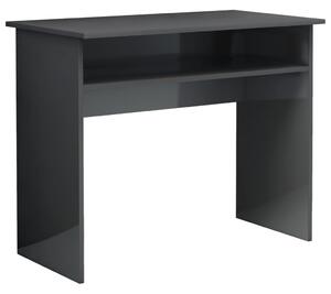 Psací stůl šedý s vysokým leskem 90 x 50 x 74 cm dřevotříska