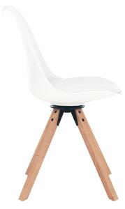 Stylová otočná židle, bílá, ETOSA