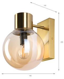 Nástěnná lampa SFERIO 1xE14/5W/230V mosaz/kouřová béžová