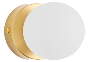 Bílé/ve zlaté barvě kovové nástěnné svítidlo ø 8 cm Brisia – Kave Home