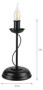 Stolní lampa ANTON 1xE14/60W/230V černá
