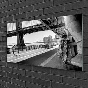 Obraz na skle Most Kolo Architektura 100x50 cm