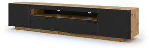 TV stolek AURA 200 | dub artisan/černý mat Variant: bez LED osvětlení