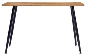 Jídelní stůl dubový a černý 120 x 60 x 74 cm MDF
