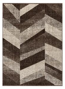 Koberec FEEL 5673/15044 HERRINGBONE hnědý / béžový / krémový / šedý