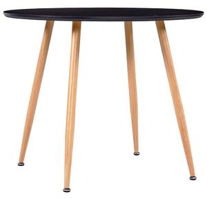 Jídelní stůl černý a dubový 90 x 73,5 cm MDF
