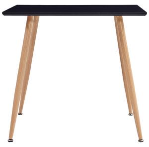Jídelní stůl černý a dubový 80,5 x 80,5 x 73 cm MDF