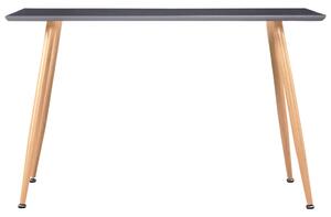 Jídelní stůl šedý a dubový 120 x 60 x 74 cm MDF
