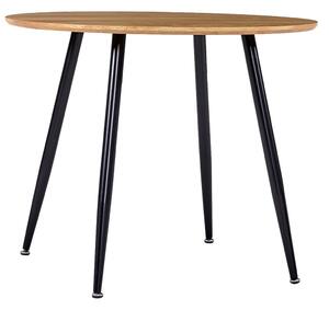 Jídelní stůl dubový a černý 90 x 73,5 cm MDF