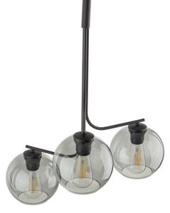 Lustr na lanku CESAR 3xE27/15W/230V černá/kouřová šedá