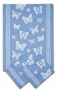 Utěrka bavlna Extra savá 50x70 cm - Motýlci modrá 3ks