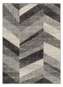 Koberec FEEL 5673/16811 HERRINGBONE černý / šedý / krémový