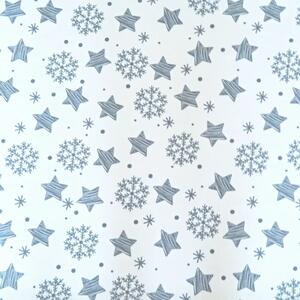 Vánoční ubrusy Hvězdičky a vločky – bílo/šedé