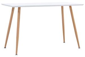 Jídelní stůl bílý a dubový 120 x 60 x 74 cm MDF