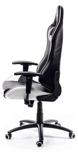 Herní židle RUNNER — ekokůže, černá/bílá