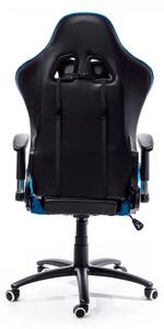 Herní židle RUNNER — ekokůže, černá/modrá
