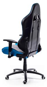 Herní židle RUNNER — ekokůže, černá/modrá
