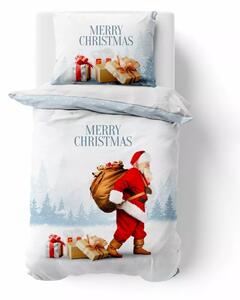 Povlečení bavlna s 3D tisk Merry Christmas - 140/200 + 70/90 (3D povlečení s vánočním motivem)