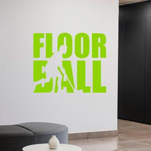 Živá Zeď Samolepka Nápis Floorball Barva: černá