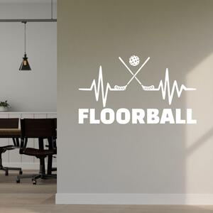 Živá Zeď Samolepka Floorball Barva: černá