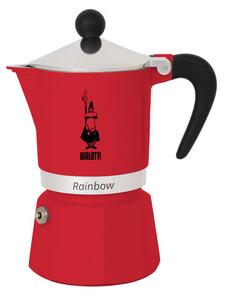 Bialetti Moka kávovar Rainbow na 3 šálky červená